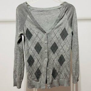 Vintage Geometric Diamond Cardigan